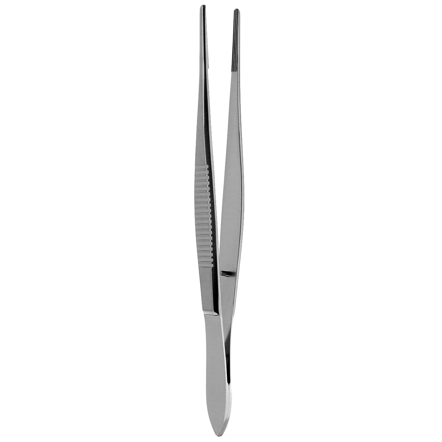 Bonaccolto Utility Forceps, Cross-Serrated At Tip, Rear Of Jaw Fluted, 4 1/8" (10.5 Cm), 1.2 Mm Tips